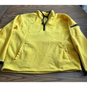 Pro Spirit yellow black trim three quarter zip pullover jacket size XL